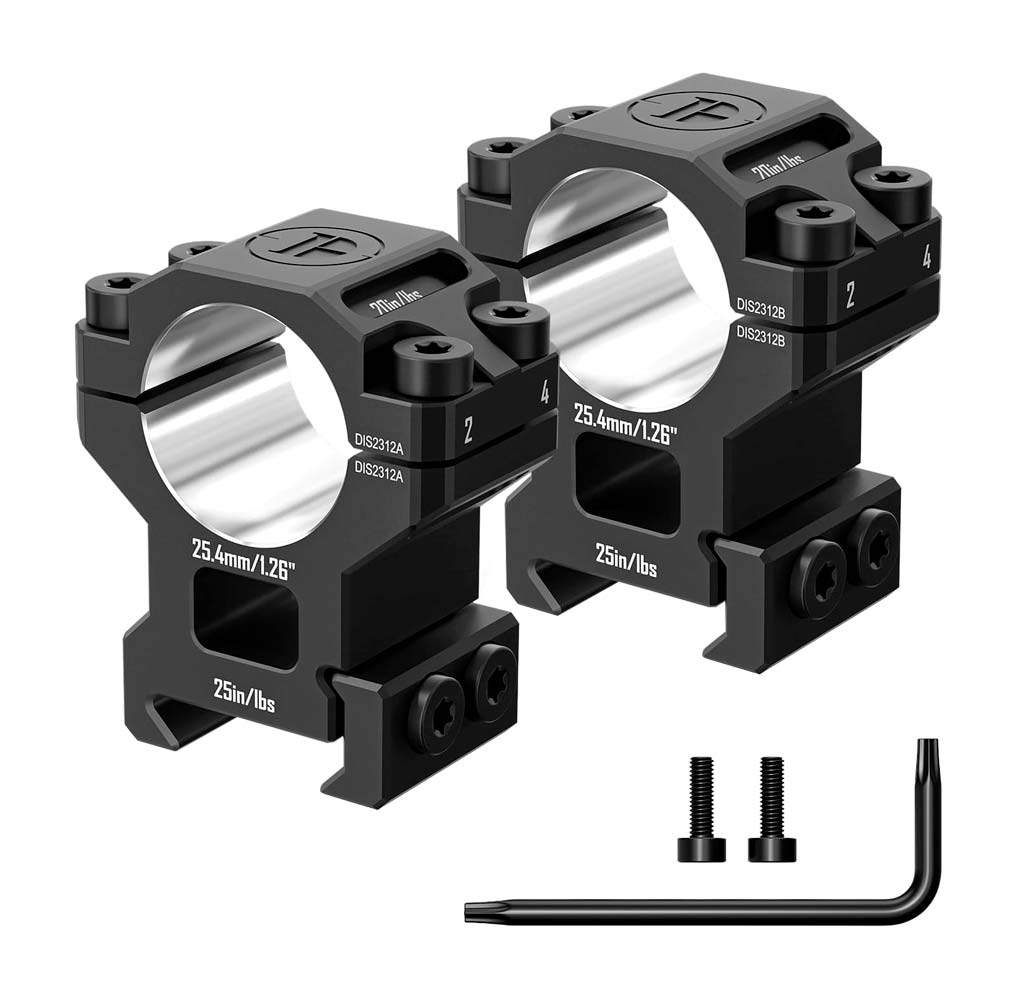 Кільця Discovery Scope Mount 6061 Series (25.4 мм) Medium на Picatinny. ВН - 19.3 мм Фото 2